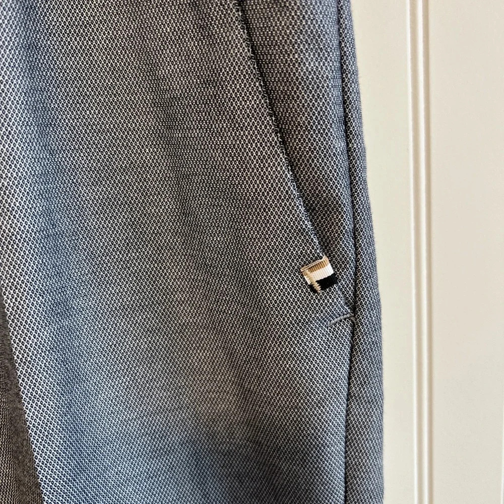 Hugo Boss Kaito Slim Fit‎ Trouser Stretch Men Size 34 Navy Gray Pattern